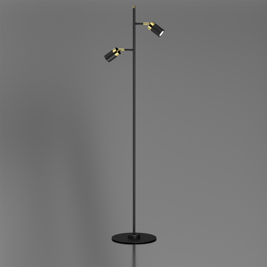 Golvlampa  JOKER 2xGU10/25W/230V svart /gold