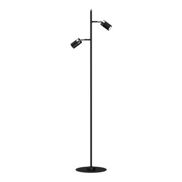 Golvlampa  JOKER 2xGU10/25W/230V svart /skinande krom