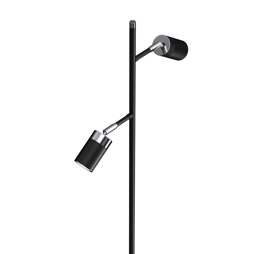 Golvlampa  JOKER 2xGU10/25W/230V svart /skinande krom