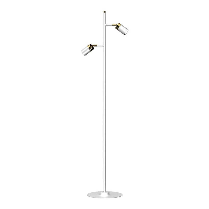 Golvlampa  JOKER 2xGU10/25W/230V vit /gold