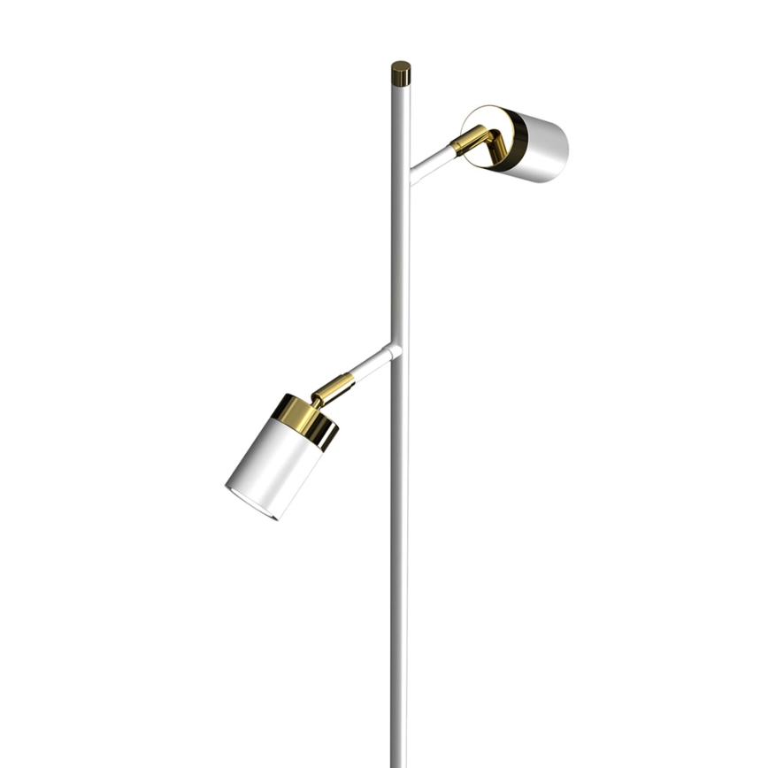 Golvlampa  JOKER 2xGU10/25W/230V vit /gold