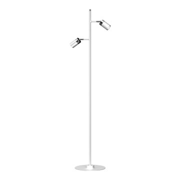 Golvlampa  JOKER 2xGU10/25W/230V vit /skinande krom