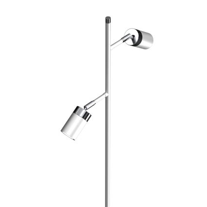 Golvlampa  JOKER 2xGU10/25W/230V vit /skinande krom