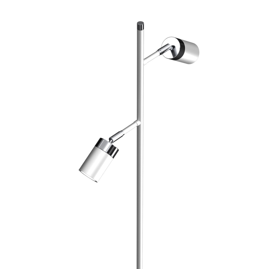 Golvlampa  JOKER 2xGU10/25W/230V vit /skinande krom