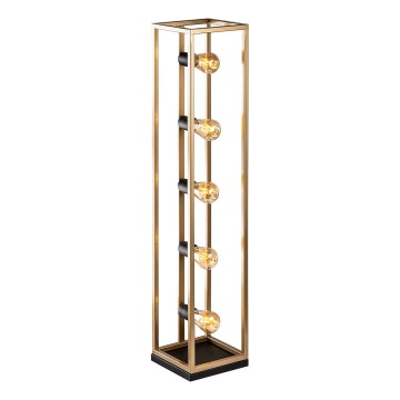 Golvlampa KAFES 5xE27/40W/230V, guldfärgad