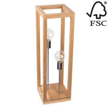 Golvlampa KAGO 2xE27/60W/230V matt ek - FSC-certifierad