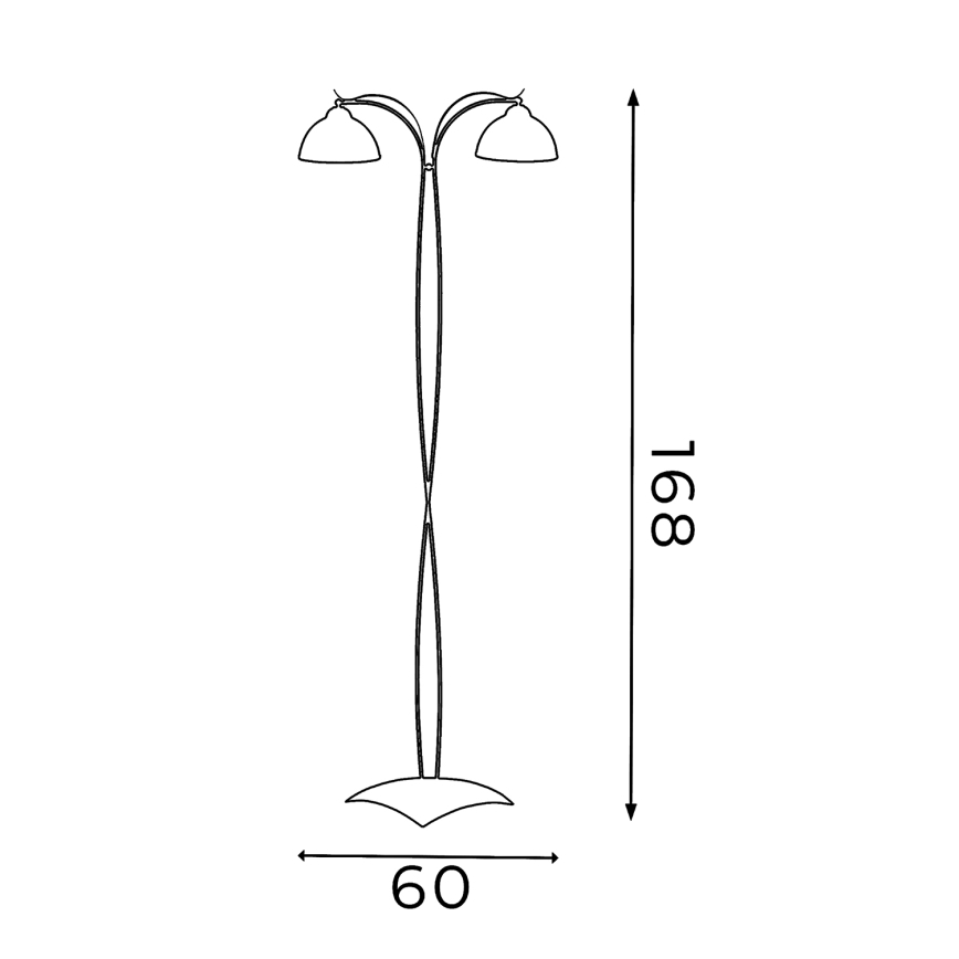 Golvlampa KORFU 2xE27/60W/230V
