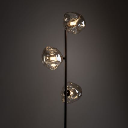 Golvlampa LAVA 3xG9/8W/230V brons/rökbeige