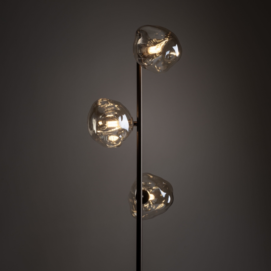 Golvlampa LAVA 3xG9/8W/230V brons/rökbeige