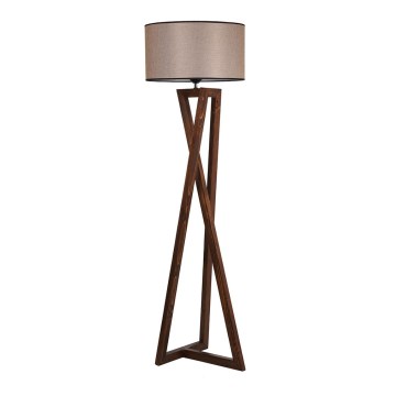 Golvlampa MACKA 1xE27/60W/230V beige/brun