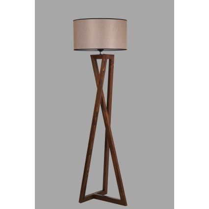 Golvlampa MACKA 1xE27/60W/230V beige/brun