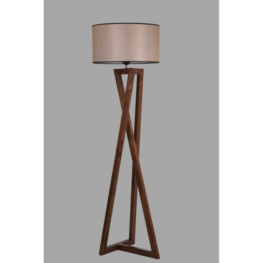 Golvlampa MACKA 1xE27/60W/230V beige/brun