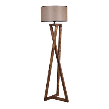 Golvlampa MACKA 1xE27/60W/230V beige/brun