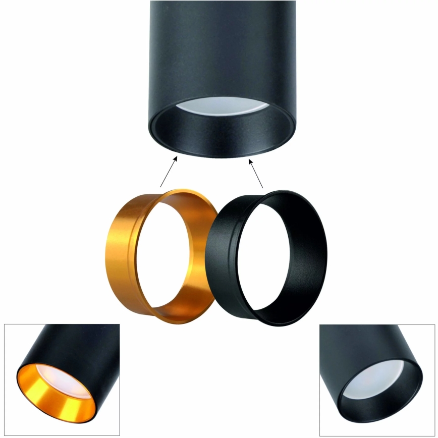 Golvlampa MARIBEL 3xGU10/12W/230V svart