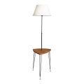 Golvlampa med bord 1xE27/40W/230V svart/brun