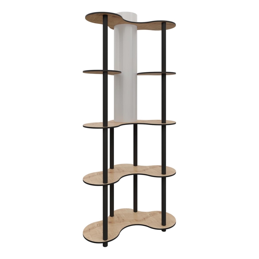 Golvlampa med hyllor 1xE27/40W/230V 150 cm svart/beige