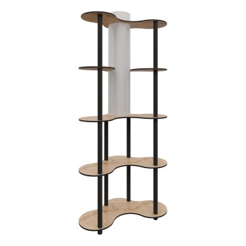 Golvlampa med hyllor 1xE27/40W/230V 150 cm svart/beige