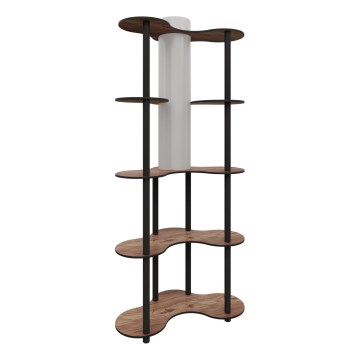 Golvlampa med hyllor 1xE27/40W/230V 150 cm svart/brun