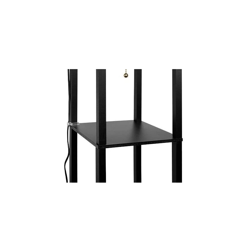 Golvlampa med hyllor 1xE27/60W/230V svart/vit