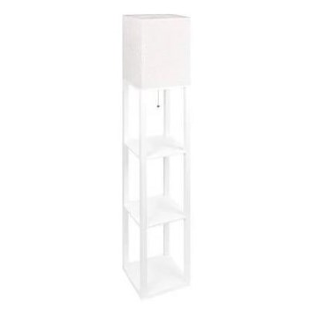 Golvlampa med hyllor 1xE27/60W/230V vit