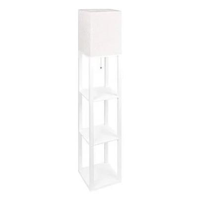 Golvlampa med hyllor 1xE27/60W/230V vit