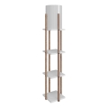 Golvlampa med hyllor NORA 1xE27/40W/230V brun/vit