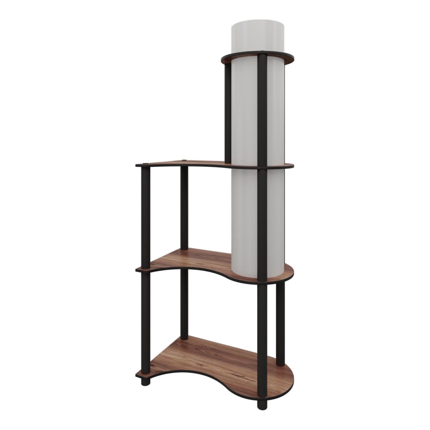 Golvlampa med hyllor NOTO 1xE27/40W/230V brun/svart