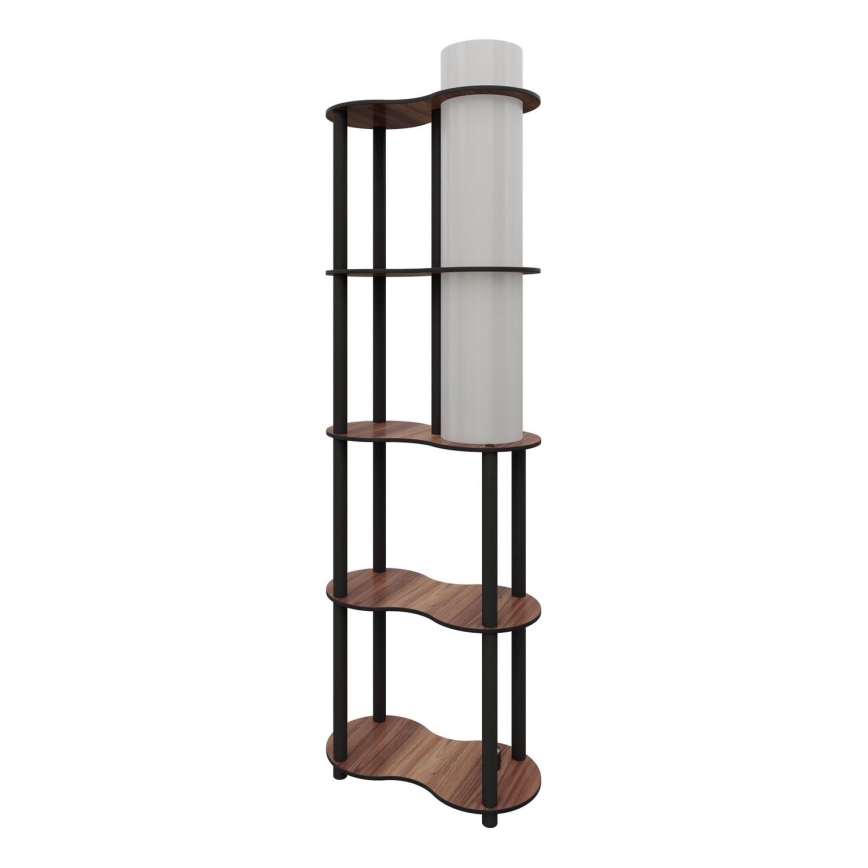 Golvlampa med hyllor NOTO 1xE27/40W/230V brun/svart