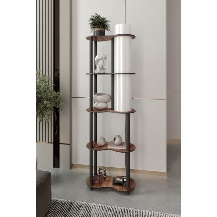 Golvlampa med hyllor NOTO 1xE27/40W/230V brun/svart