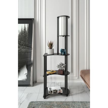 Golvlampa med hyllor NOTO 1xE27/40W/230V svart
