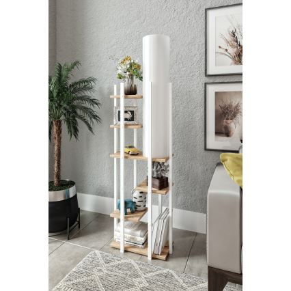 Golvlampa med hyllor VOGUE 1xE27/40W/230V 160 cm vit
