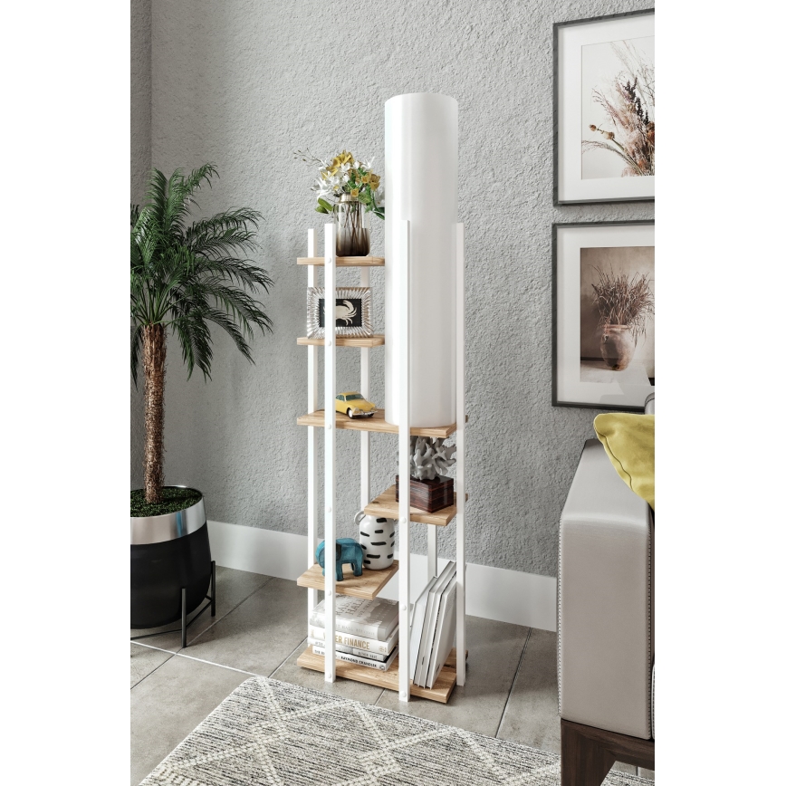 Golvlampa med hyllor VOGUE 1xE27/40W/230V 160 cm vit