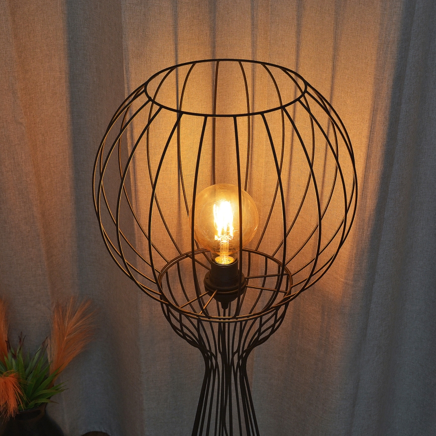 Golvlampa MERCURE 1xE27/15W/230V svart