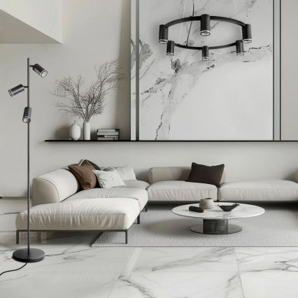 Golvlampa PARIS 3xGU10/12W/230V svart