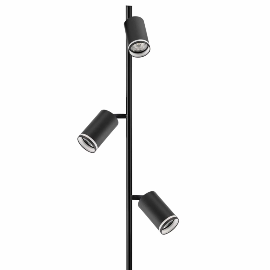 Golvlampa PARIS 3xGU10/12W/230V svart