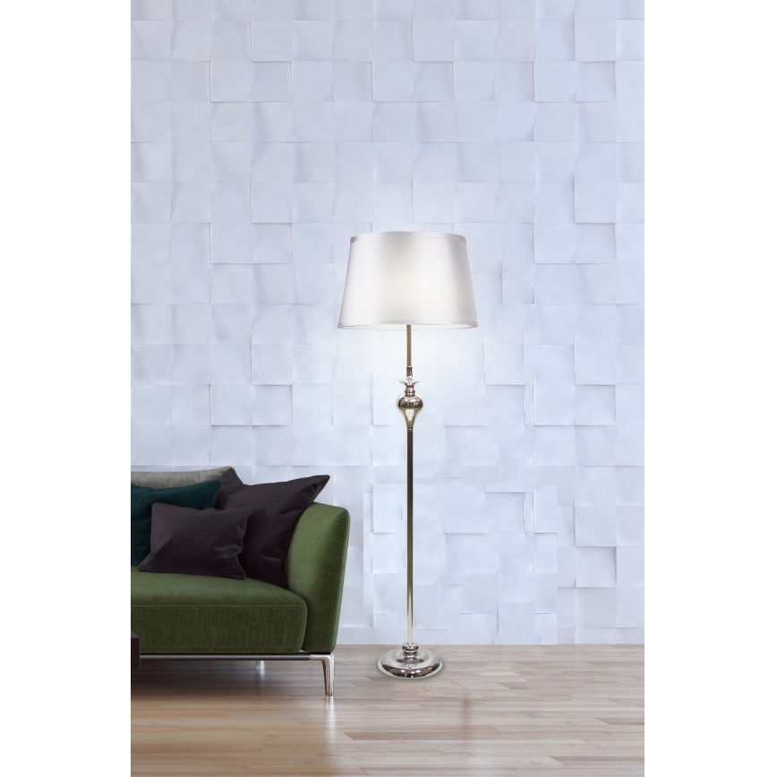 Golvlampa PRIMA 1xE27/60W/230V silver/skinande krom