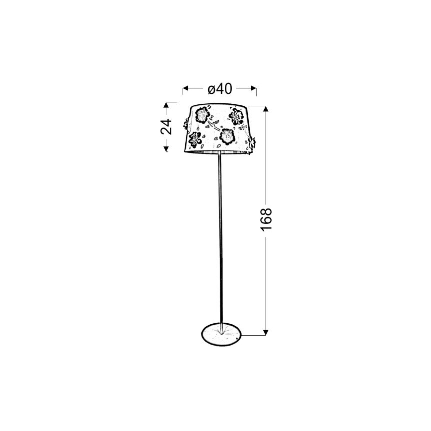 Golvlampa ROSA 3xE14/40W/230V vit