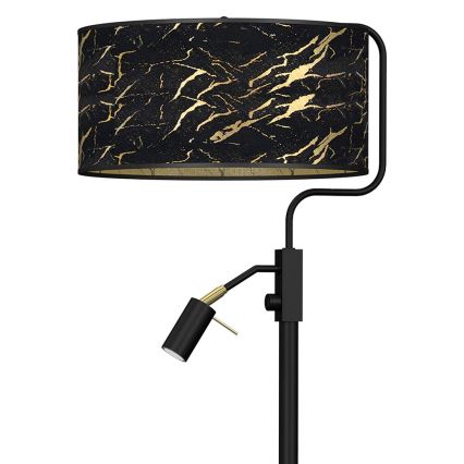 Golvlampa  SENSO 1xE27/40W/230V + 1xGU10/7W svart