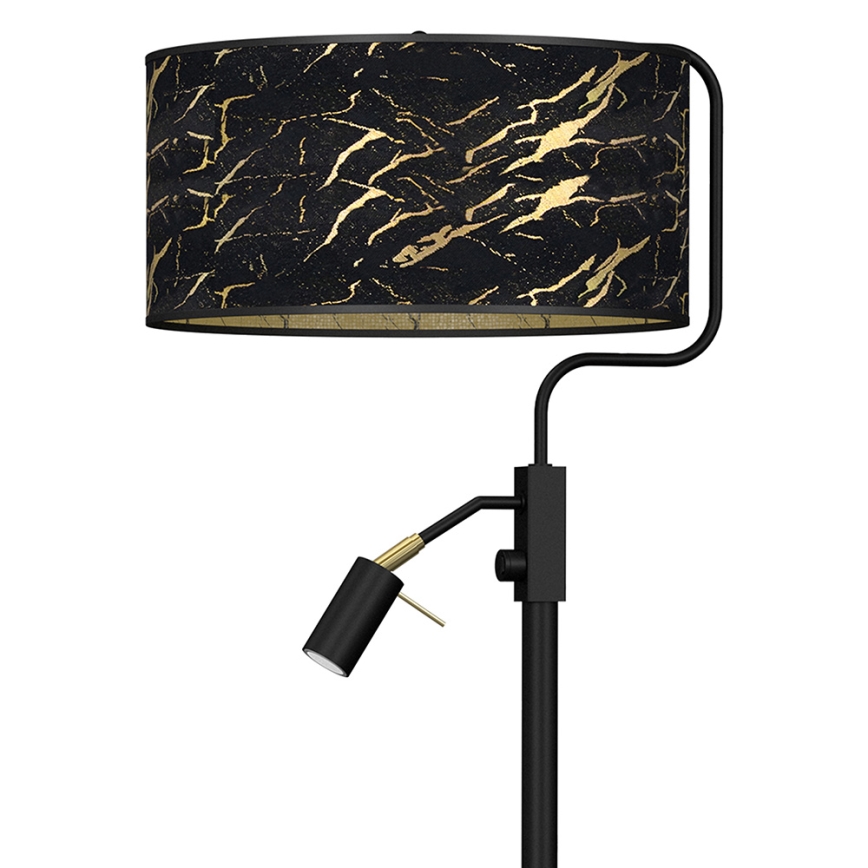 Golvlampa  SENSO 1xE27/40W/230V + 1xGU10/7W svart