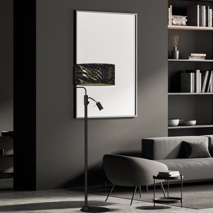Golvlampa  SENSO 1xE27/40W/230V + 1xGU10/7W svart