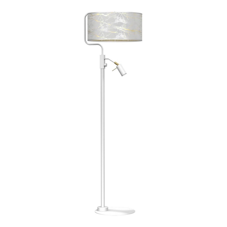 Golvlampa  SENSO 1xE27/40W/230V + 1xGU10/7W vit