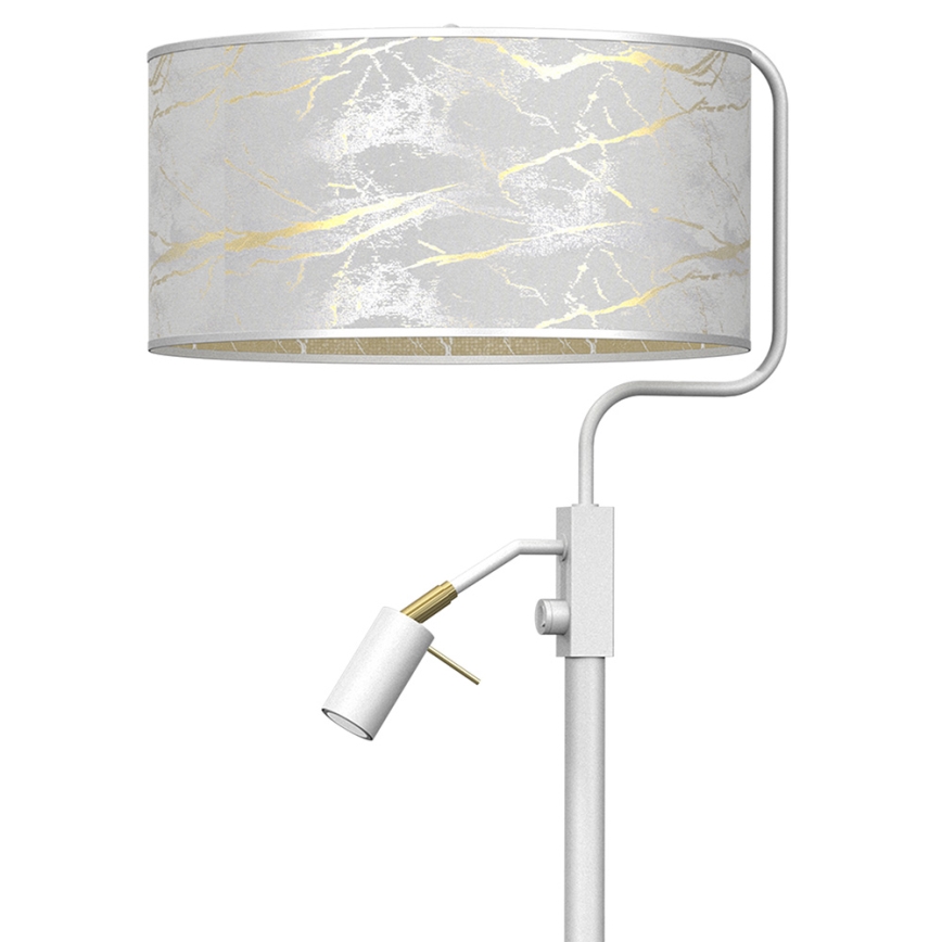 Golvlampa  SENSO 1xE27/40W/230V + 1xGU10/7W vit