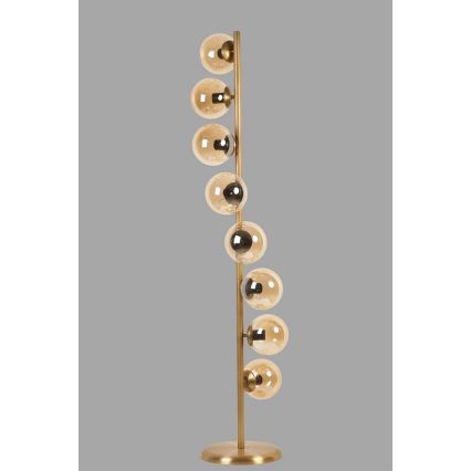 Golvlampa SIMAY 8xE27/40W/230V guld