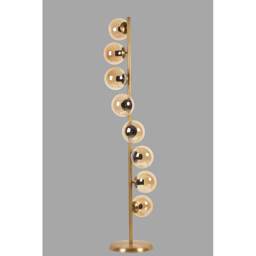 Golvlampa SIMAY 8xE27/40W/230V guld