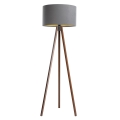 Golvlampa STANDART 1xE27/60W/230V grå/wenge