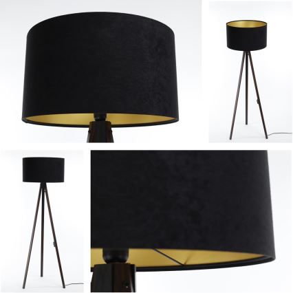 Golvlampa STANDART 1xE27/60W/230V svart/wenge