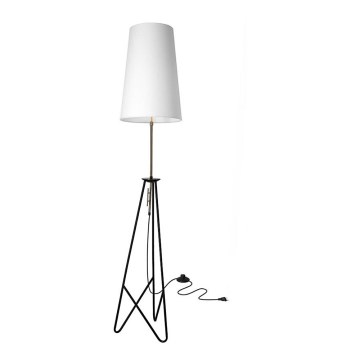 Golvlampa TAFLO 1xE27/60W/230V vit/svart/gyllene