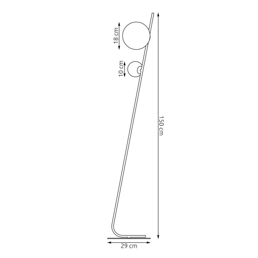 Golvlampa TATU 2xG9/8W/230V svart