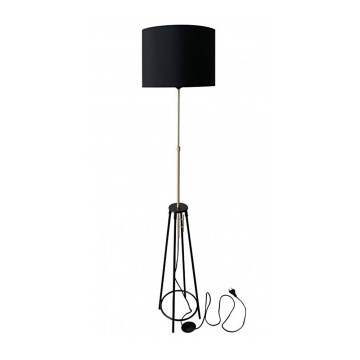 Golvlampa TEGOLA 1xE27/60W/230V svart/gyllene