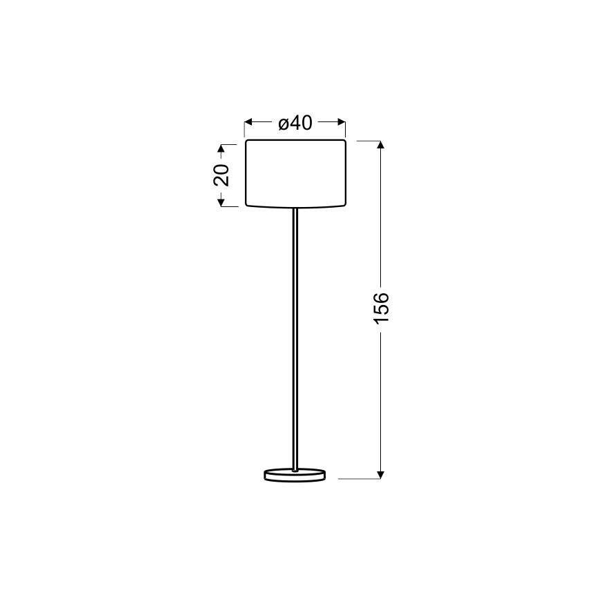 Golvlampa TIMBER 1xE27/60W/230V beige/matt krom